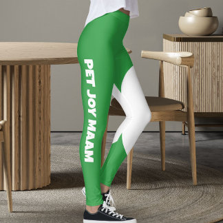 Legging Nome da Mamãe Gata no Jardim Lux Verde Texto Perso