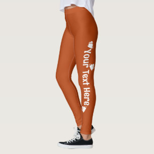 Legging Nome de Borboleta Personalizado Cor Laranja