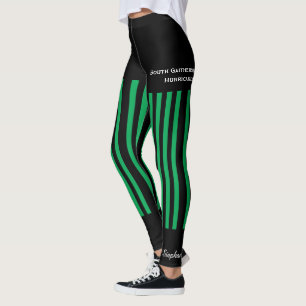 Legging Nome de Shorts Falso de Clube/Equipe Verde Escuro