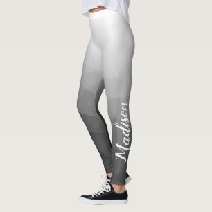 Legging Nome do Padrão de Malha da Geometria da Gradiente 