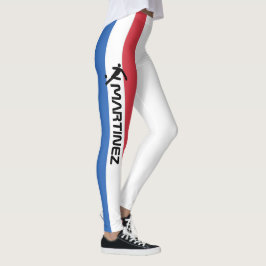 Legging Nome Personalizado Apoiando o Futebol da França