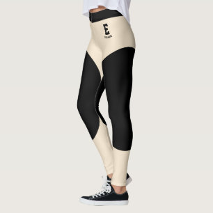 Legging Nome Personalizado Champanhe Dourado Preto Monogra