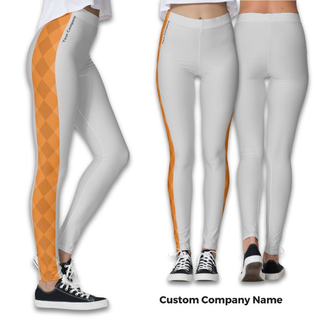 Legging Nome Personalizado da Empresa - Cinza de Destaques (Criador carregado)