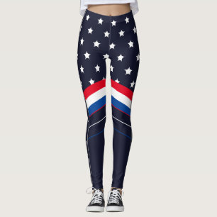 Legging Nome Personalizado de Bandeira Americano Athletic
