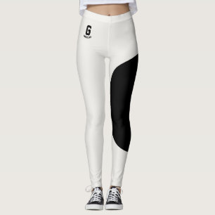 Legging Nome Personalizado Moderno Neutro Fofo Monograma P