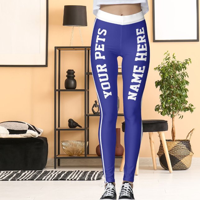 Legging Nomes de animais de mesa personalizados com faixas (Criador carregado)