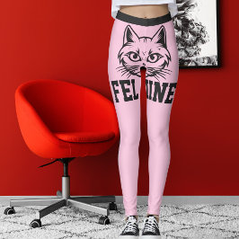 Legging Nomes Personalizados Cinzas Rosa Stripes Gato Grit