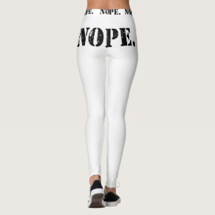 Legging NOPE. Calças da ioga do impressão do bumbum