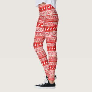 Legging Nórdico Floco de Neve Reindeer Edulcorador de Nata