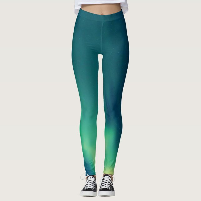 Legging Nortes Aurora Borealis Alaska Sky (Frente)