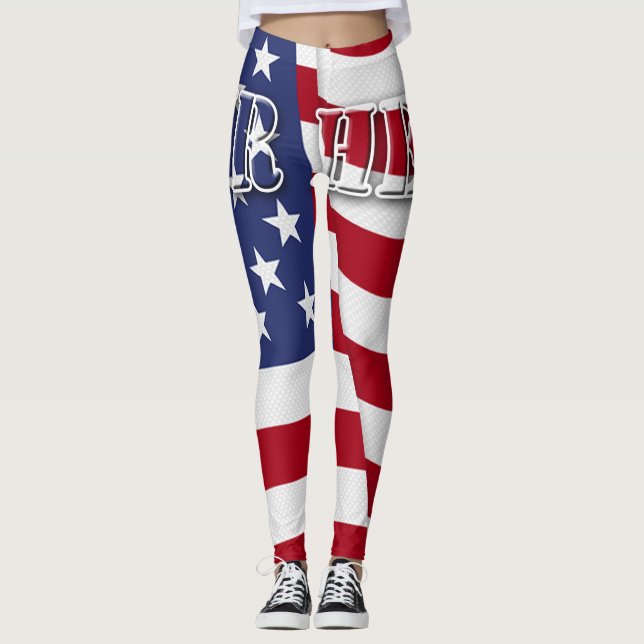 Legging Nosso Herói Com A Bandeira Da América (Frente)