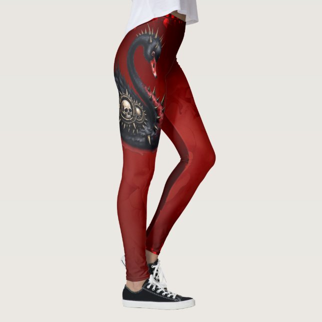 Legging Not Your Average Swan – Spikes, Skulls & Sass.  (Direita)