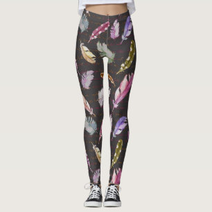 Legging Nota: Padrão de Aves Aquáticas.