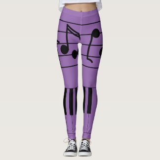 Legging Notas de música e teclado
