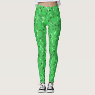 Legging Notas de Música Verde