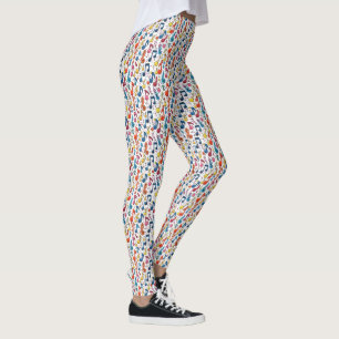 Legging Notas Musicais Desenho de Arte Kawaii