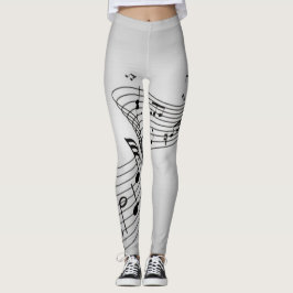 Legging Notas Musicais em Prata