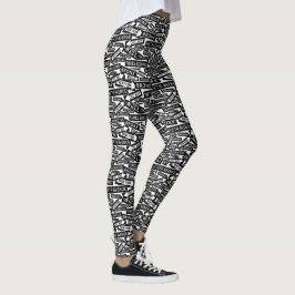 Legging Nova Iorque Streets Black and White Patterted (Pad