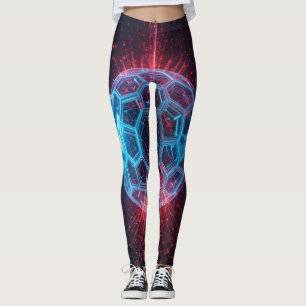 Legging Núcleo Digital: Explosão Futurística na Esfera de 