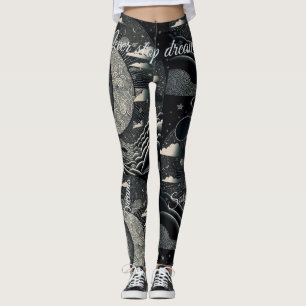 Legging Nunca pare de sonhar, lunas e estrellas