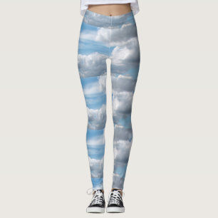 Legging Nuvens a arder no céu azul