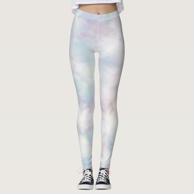 Legging Nuvens de Pastel Whimsical (Frente)