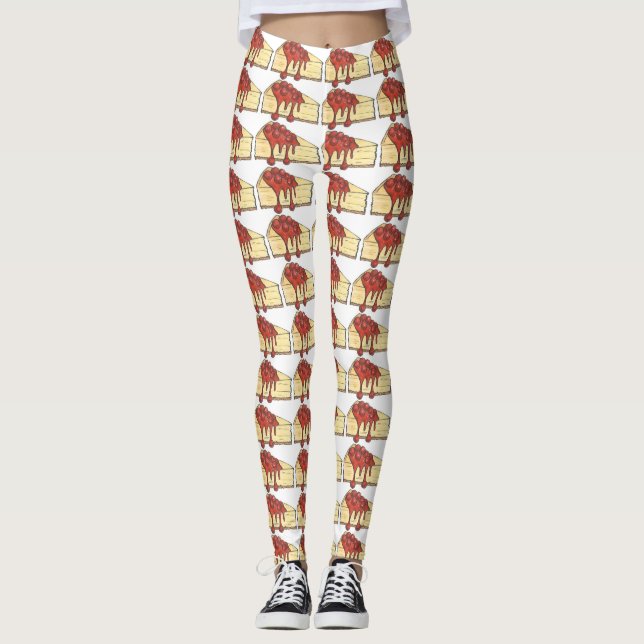 Legging NYC New York Cherry Cheesecake Queija Foodie (Frente)