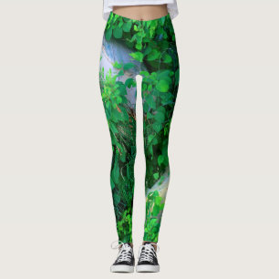 Legging o abstrato sae do verde