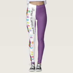 Legging O amor do ASL pode ser roxo diferente