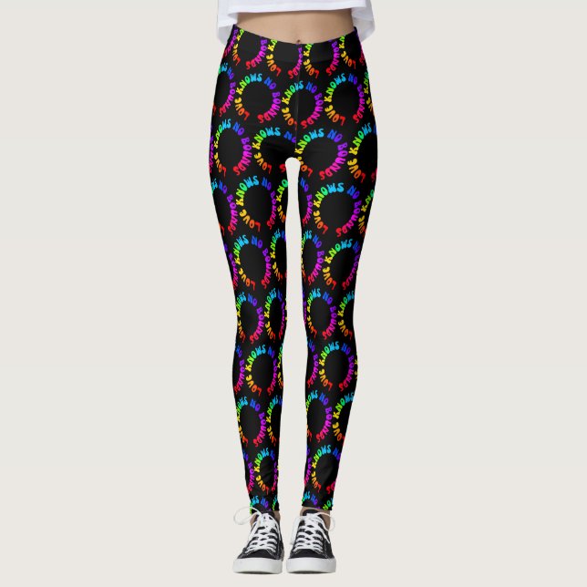 Legging O Amor Não Conhece Limites ao Círculo Arco-Íris LG (Frente)