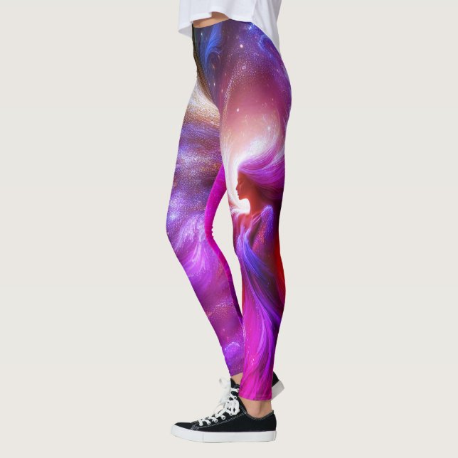 Legging O Ângulo Roxo em um Par de Moderno Personalizado (Esquerda)