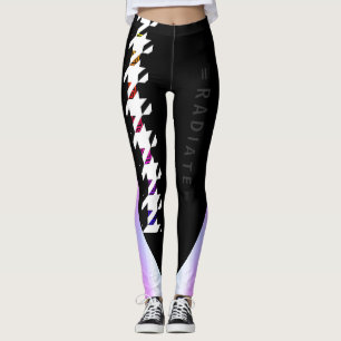 Legging O arco-íris desportivo Houndstooth chave grego