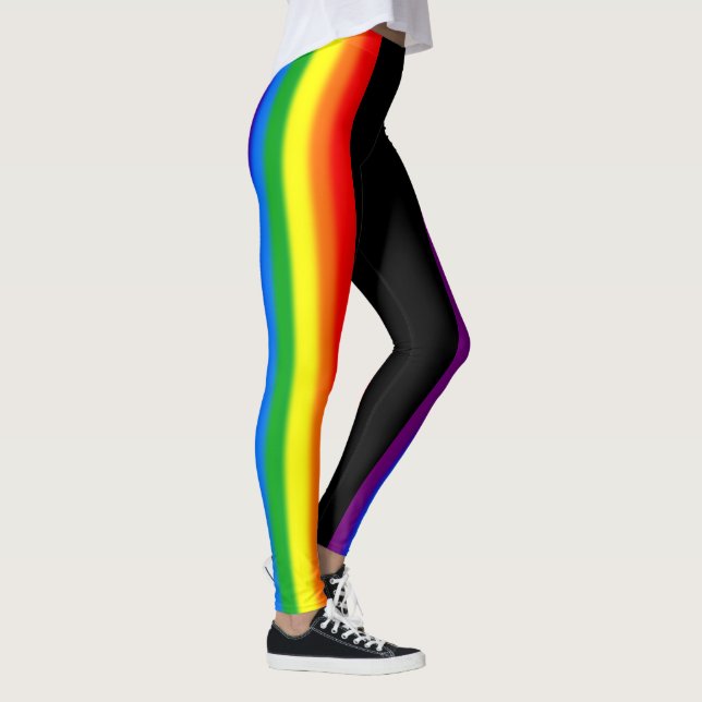 Legging O arco-íris Pastel listra o apoio do orgulho gay (Direita)