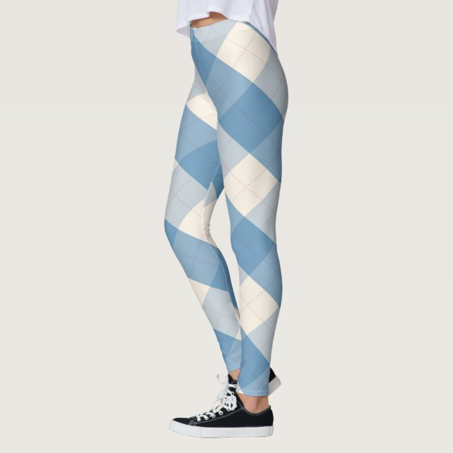 Legging O Azul de Argyle Médio (Esquerda)