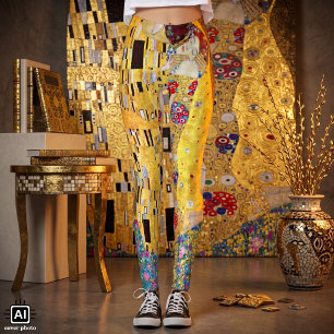 Legging O Beijo de Gustav Klimt, Vintage Art Nouveau