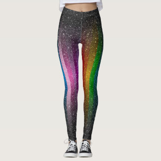 Legging O brilho colorido Sparkles caneleiras