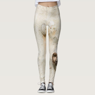 Legging O camuflado de plátano parece um padrão de casca