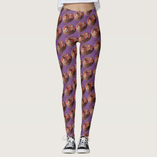 Legging O chocolate das calças da ioga polvilha o teste