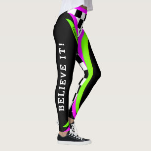 Legging O conceito de Alternativo verificado de flourescen