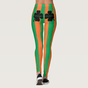Legging O dia de St Patrick beija-me que eu sou trevos