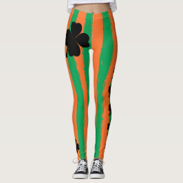 Legging O dia de St Patrick beija-me que eu sou trevos