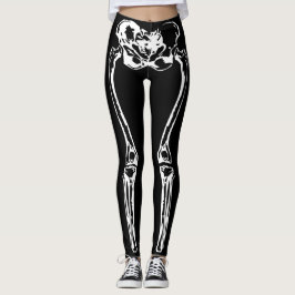 Legging O esqueleto assustador desossa o Dia das Bruxas