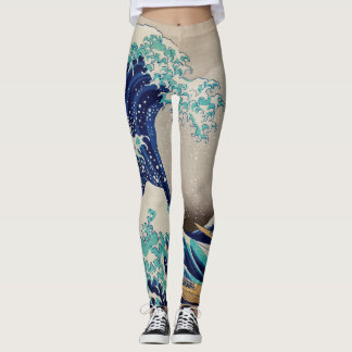 Legging O Excelente Hokusai desceu de Kanagawa. Vintage ja