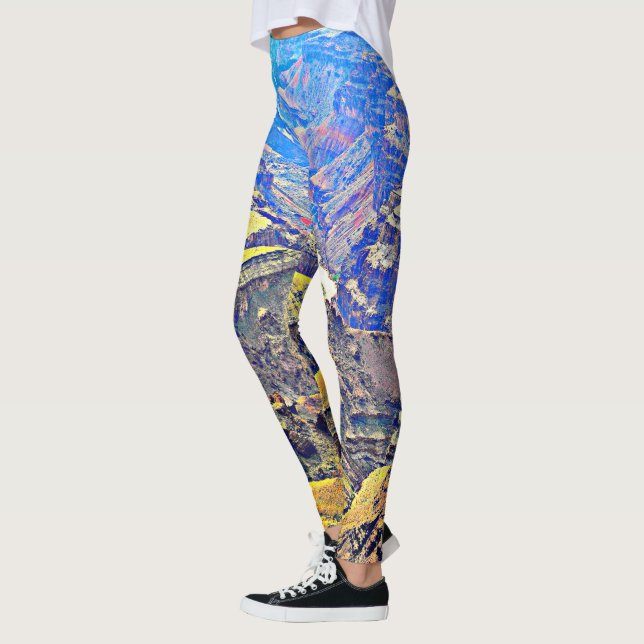 Legging O "Grand Canyon" das mulheres em caneleiras Pastel (Esquerda)