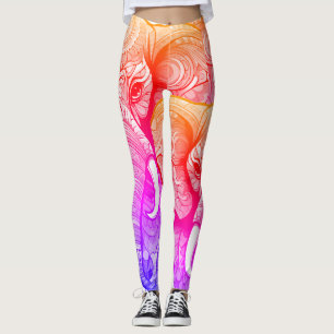 Legging O Grande Elefante Rosa na Moda Personalizada Justa