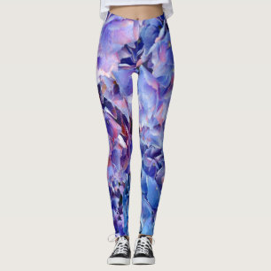 Legging O Hydrangea abstrato floresce o funcionamento das