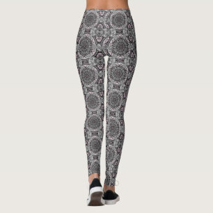 Legging O Jardim Fractal Prateado