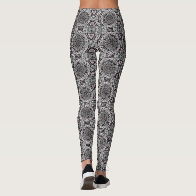 Legging O Jardim Fractal Prateado (Verso)