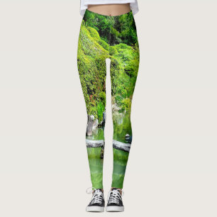 Legging O Jardim Japonês Cria Colorido Natural