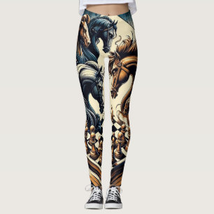 Legging O jogo de cavaleiros - xadrez encontra fantasia
